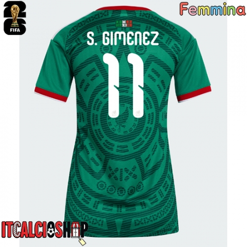 Messico Santiago Gimenez #11 Prima Maglia Femmina Mondiali 2026 Manica Corta